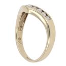 9ct Yellow Gold 0.25ct Brilliant Cut Diamond Wishbone Ring