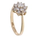 9ct Yellow Gold Cubic Zirconia Cluster Ring