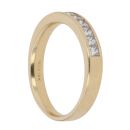 18ct Yellow Gold 0.40ct Princess Cut Diamond Half Eternity Ring