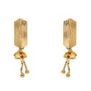 22ct Yellow Gold Fancy Patterned Drop Earrings