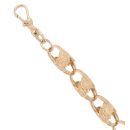 9ct Yellow Gold Patterned Tulip Bracelet 9"