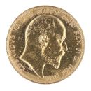 1906 Edward VII Large Head Australia Full Sovereign Coin