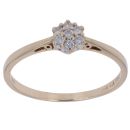 9ct Yellow Gold 0.15ct Diamond Cluster Ring