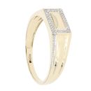 9ct Yellow Gold 0.05ct Diamond Signet Ring