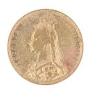1889 Victoria Jubilee Head UK Full Sovereign Coin