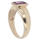 9ct Yellow Gold Amethyst Signet Ring