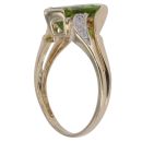 9ct Yellow Gold 0.02ct Diamond and Peridot Ring