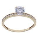 9ct Yellow Gold Cubic Zirconia Single Stone Ring