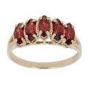 9ct Yellow Gold Garnet Five Stone Ring