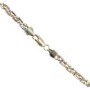 9ct Yellow And White Gold Plaited And Beaded Chain 22"