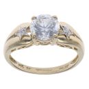 14ct Yellow Gold Cubic Zirconia Star Ring
