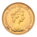 1982 Elizabeth II Decimal Portrait UK Half Sovereign Coin