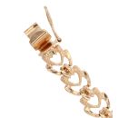 14ct Yellow Gold Hearts Patterned Bracelet 7"