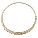 9ct Yellow Gold 0.10ct Diamond And Sapphire Patterned Bangle