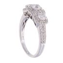 18ct White Gold 1.00ct Diamond Cluster Ring