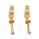 22ct Yellow Gold Faceted Dropper Stud Earrings