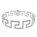 18ct White Gold 1.00ct Diamond Greek Key Bangle