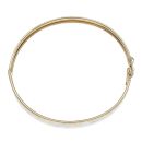 9ct Yellow and White Gold Floral Patterned Hinged Bangle