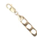 9ct Yellow Gold Square Curb Bracelet 8"