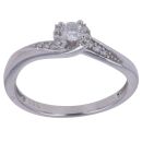 9ct White Gold 0.17ct Brilliant Cut Diamond Solitaire Ring
