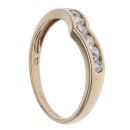 9ct Yellow Gold Cubic Zirconia Wishbone Ring
