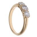 18ct Yellow Gold 1.00ct Brilliant Cut Diamond Trilogy Ring