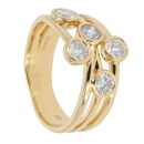 18ct Yellow Gold Diamond Bubble Five Stone Ring by Anya Belle