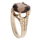 9ct Yellow Gold Smoky Quartz Single Stone Ring