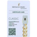 14ct Yellow Gold Monaco Curb Classic Cubic Zirconia Pave Lock Bracelet 7.5"
