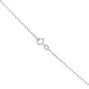 18ct White Gold 0.20ct Brilliant Cut Diamond Two Row Pendant and Chain 16"