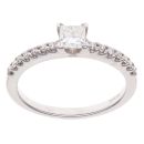 9ct White Gold 0.70ct Brilliant Cut Lab Grown Diamond Cluster Ring