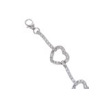Silver Cubic Zirconia Heart 8" Bracelet by Icesia