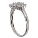 18ct White Gold 1.00ct Brilliant And Baguette Cut Diamond Cluster Ring