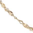 14ct Yellow And White Gold Greek Key Fancy Chain 24"