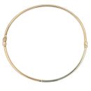 9ct Yellow and White Gold Hinged Bangle