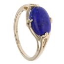 9ct Yellow Gold Lapis Lazuli Solitaire Ring