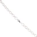 Silver Patterned And Plain Belcher Chain 22" By Icesia