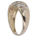 14ct Yellow Gold Cubic Zirconia Dome Cluster Ring