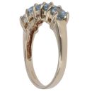 9ct Yellow Gold Aquamarine Five Stone Ring