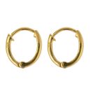 22ct Yellow Gold Plain Huggies Earrings