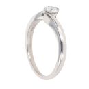 9ct White Gold 0.25ct Diamond Twist Solitaire Ring