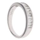 18ct White Gold 1.00ct Baguette Cut Diamond Half Eternity Ring