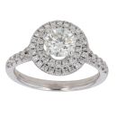 18ct White Gold 1.15ct Brilliant Cut Diamond Cluster Ring