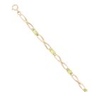 9ct Yellow Gold Peridot Bracelet 7.5"