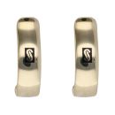 14ct Yellow Gold Monaco Classic Plain Link Hoop Earrings