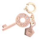 9ct Yellow and Rose Gold 0.01ct Diamond Cariad Key Clogau Charm