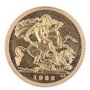 1982 Elizabeth II Decimal Portrait UK Half Sovereign Coin