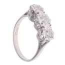 18ct White Gold 0.50ct Brilliant Cut Diamond Trilogy Ring
