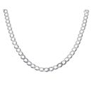 Silver Curb Chain 24" By Icesia