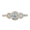 9ct Yellow Gold 0.30cts Diamond And Topaz Ring